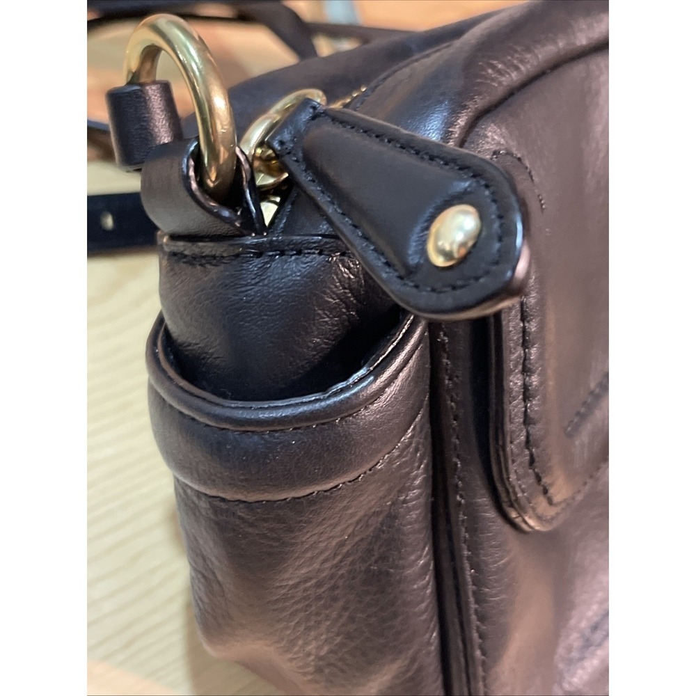 Coach Campbell Bag F25150 Crossbody Black Leather Gold Hardware Great Condition - Picture 3 of 9